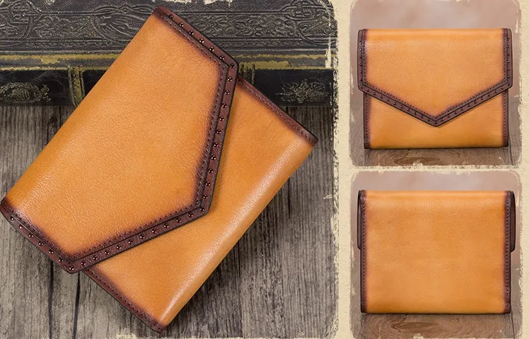 Designer Ladies Short Leather Billfold Wallet Small Clutch Wallet Purse for Women