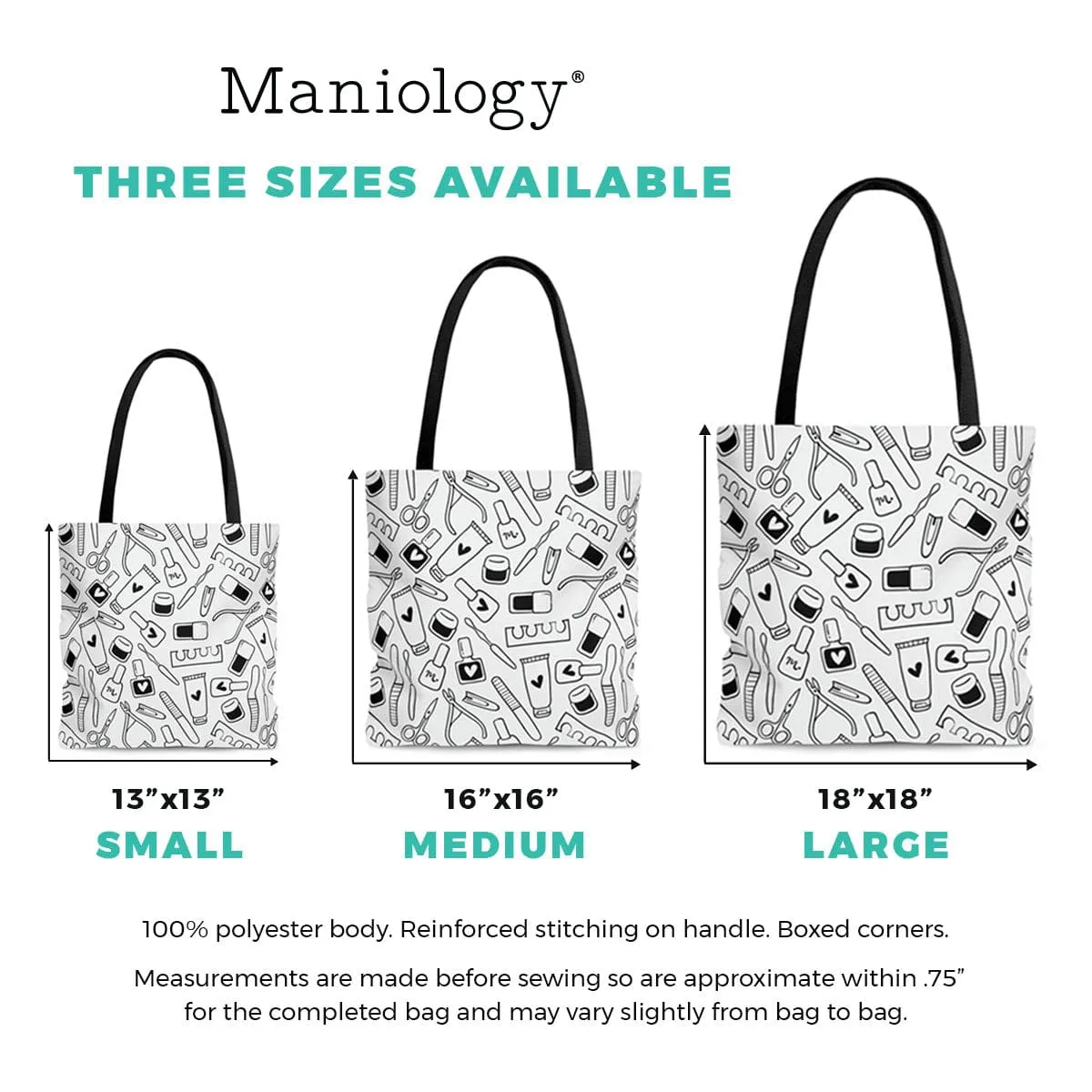 Manicure & Stamping Tools Print Tote Bag