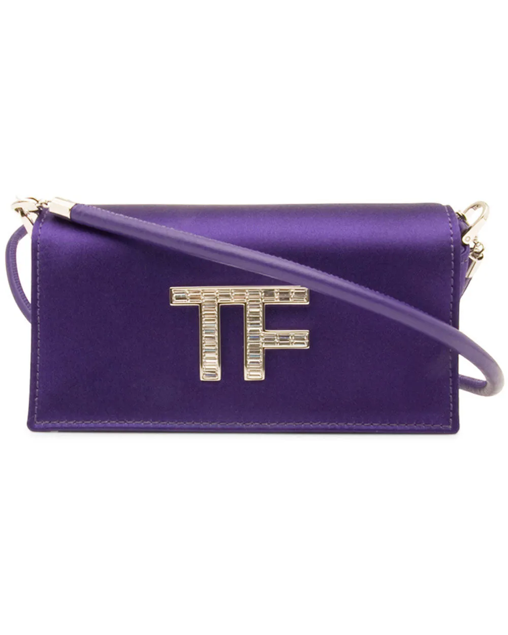 Satin Evening Bag in Purple