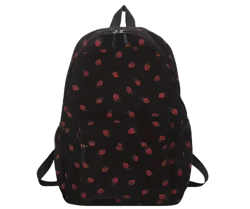 Strawberry Corduroy Backpack